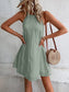 Eyelet Grecian Neck Mini Dress nicholesgifts