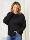 Women Double Take Seam Detail Round Neck Long Sleeve Top nicholesgifts