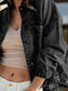 Pocketed Button Up Denim Jacket nicholesgifts