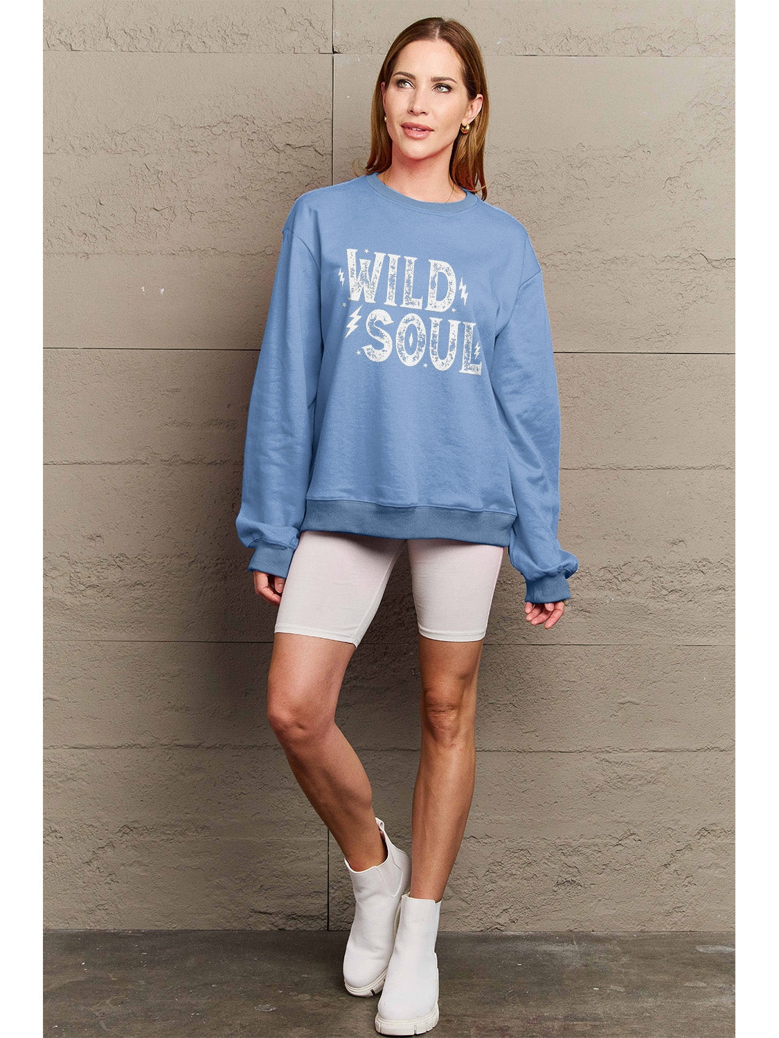 Simply Love Full Size WILD SOUL Graphic Sweatshirt nicholesgifts