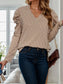 V-Neck Puff Sleeve Top nicholesgifts