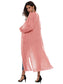 Long Sleeve Open Front Buttoned Cardigan nicholesgifts
