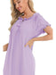 Lace Detail Short Sleeve Lounge Dress nicholesgifts