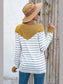 Striped Round Neck Long Sleeve T-Shirt nicholesgifts