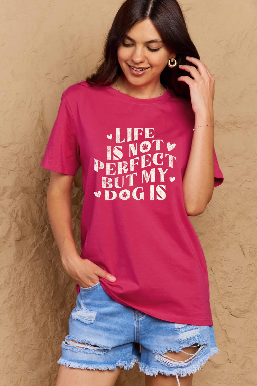 Simply Love Full Size Dog Slogan Graphic Cotton T-Shirt nicholesgifts