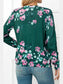 Woven Right Floral Button Front Round Neck Cardigan nicholesgifts