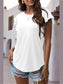 Ruffled Round Neck Cap Sleeve Blouse nicholesgifts