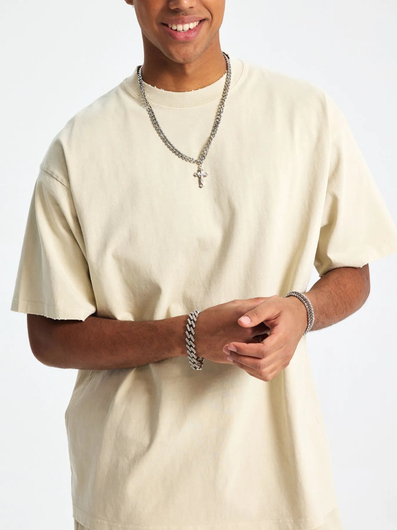 Men's Casual Oversized Cotton T-Shirt NicholesGifts