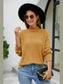 Mock Neck Dropped Shoulder Long Sleeve Sweater nicholesgifts