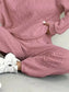 Texture Round Neck Top and Pants Set nicholesgifts