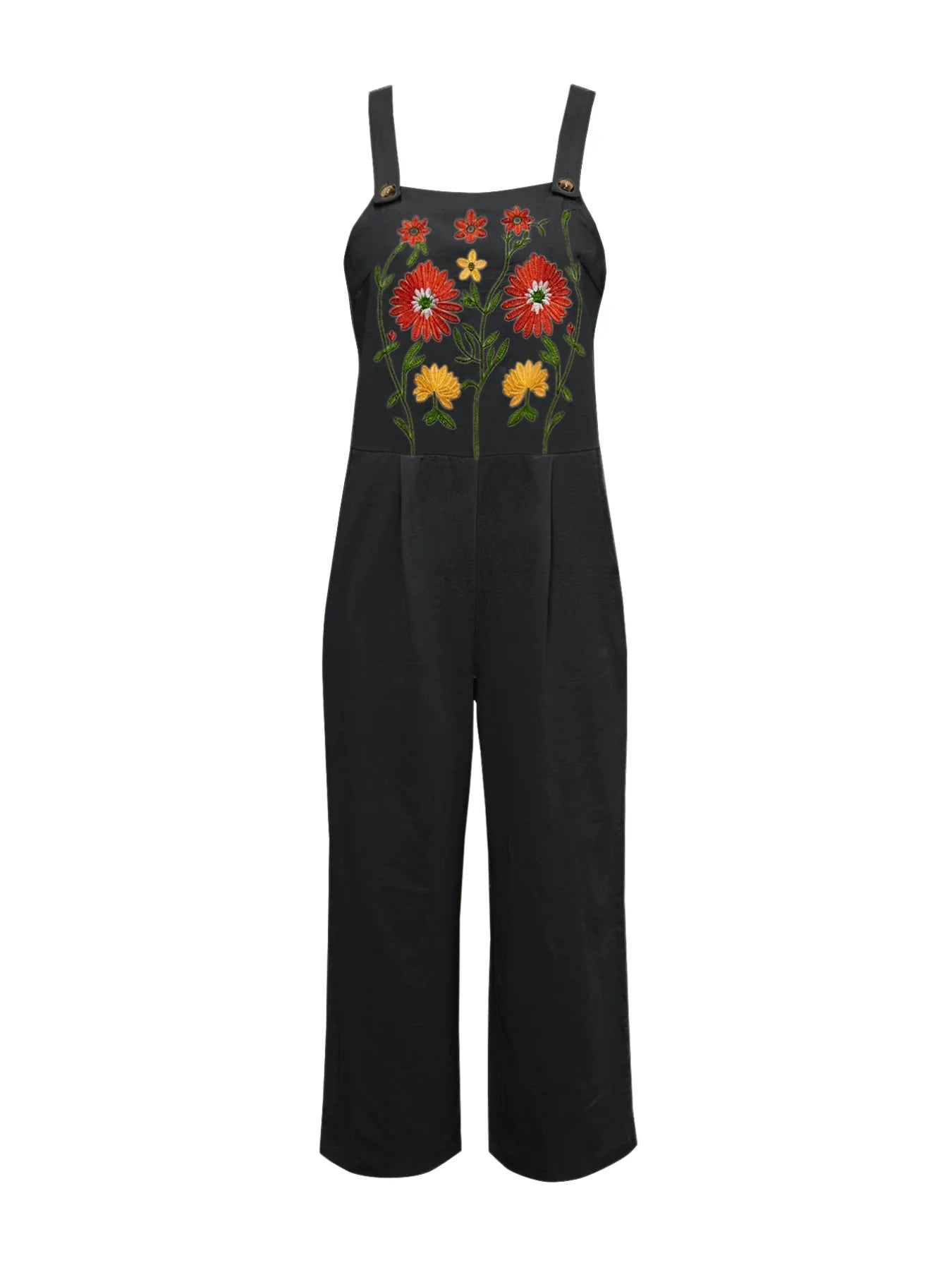 Floral Embroidered Wide Leg Jumpsuit nicholesgifts