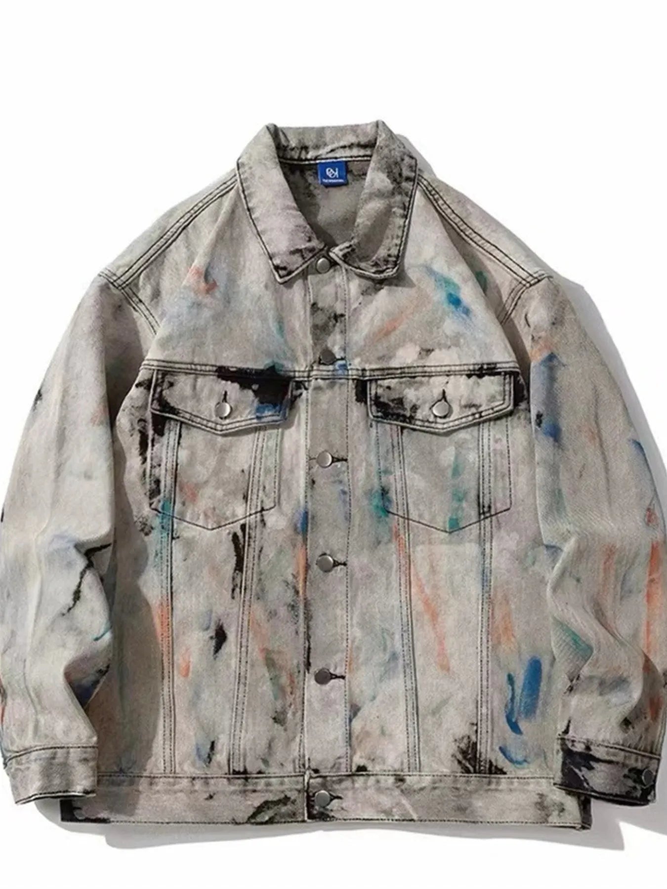 Men's Button Up Long Sleeve Denim Jacket