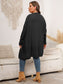 Plus Size Open Front Cardigan With Pockets nicholesgifts