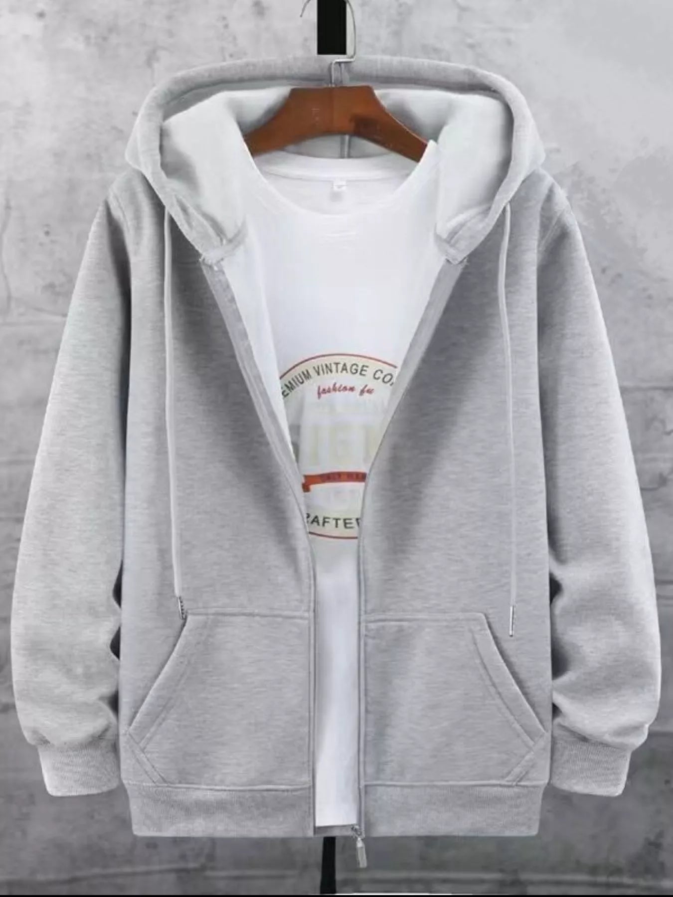 Men's Plus Size Fleece Lined Zip-Up Hoodie NicholesGifts