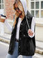 Drawstring Hooded Sleeveless Denim Jacket nicholesgifts