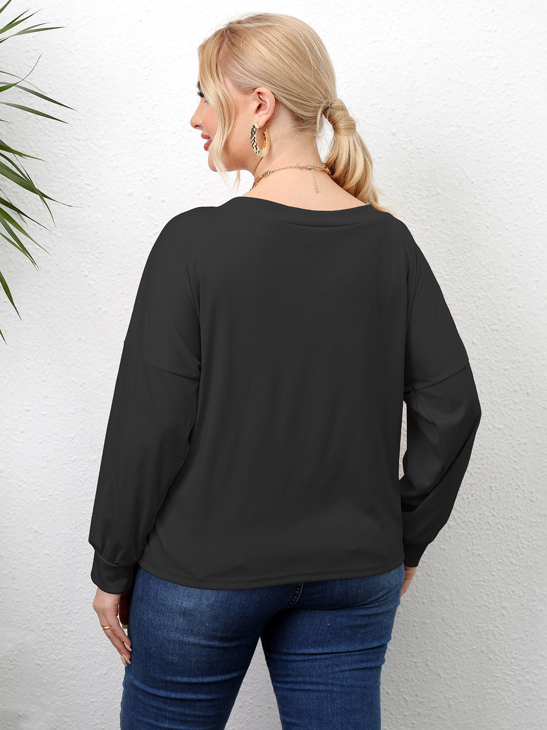 Plus Size Twisted Drop Shoulder T-Shirt NicholesGifts