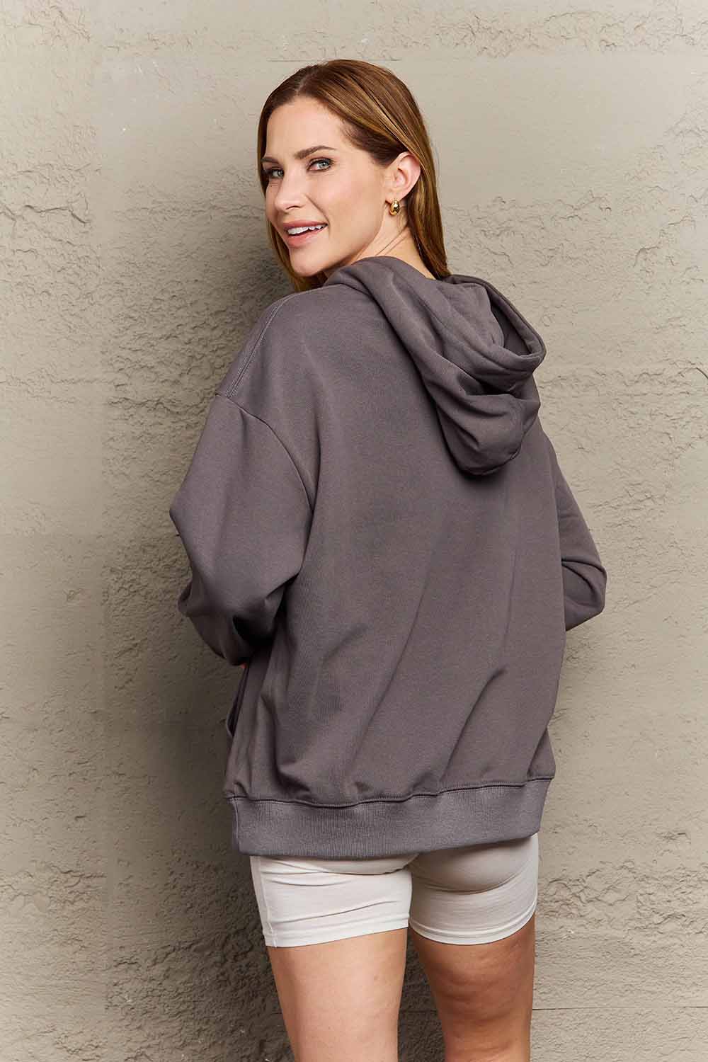 Simply Love Simply Love Full Size Dropped Shoulder Butterfly Graphic Hoodie Trendsi
