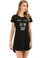 Graphic Round Neck Short Sleeve Lounge Dress nicholesgifts