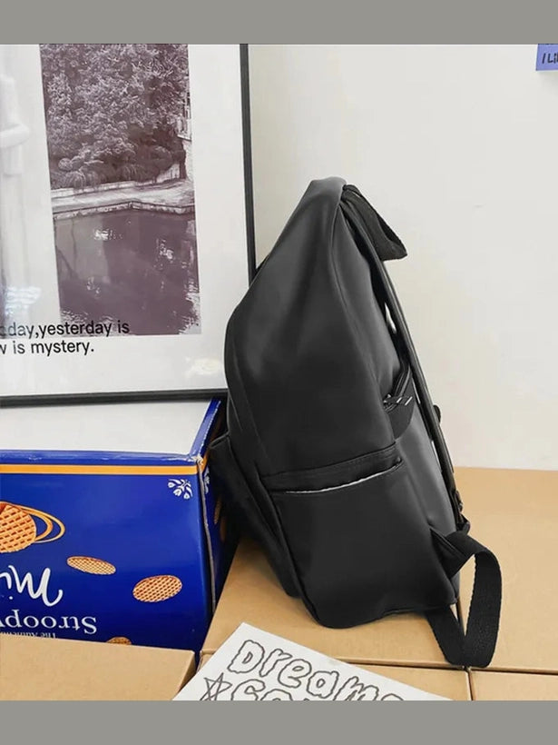 PU Leather Zip Backpack Bag nicholesgifts