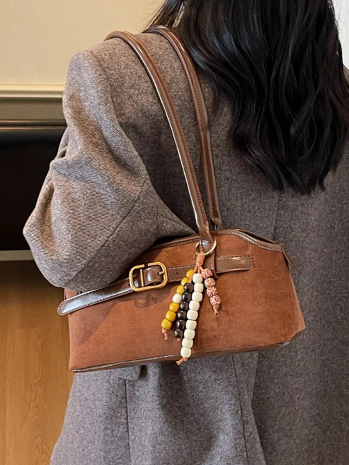 Buckle Decor Shoulder Bag nicholesgifts