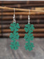 Women Lucky Clover Wooden Dangle St. Patrick's Day Earrings nicholesgifts
