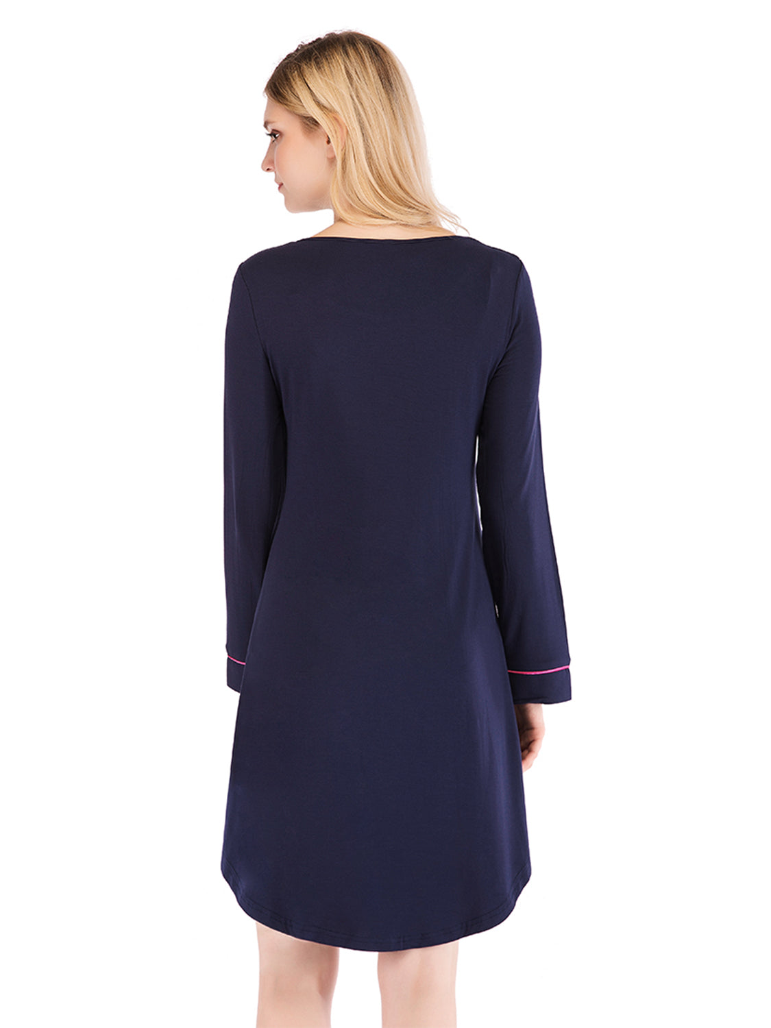 Round Neck Night Dress with Pocket nicholesgifts