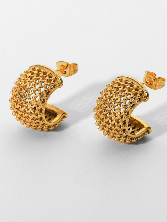 Mesh Half Hoop Earrings
