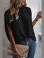 Tie Back Slit Half Sleeve Blouse nicholesgifts