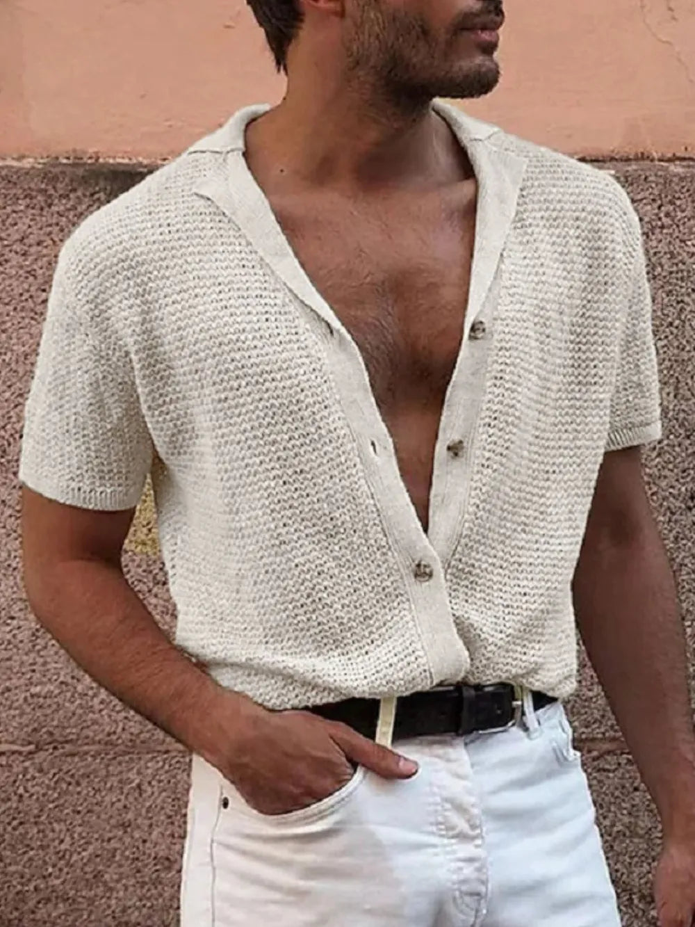 Men's Full Size Button Down Short Sleeve Shirt Plus Size NicholesGifts