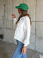 Ribbed Collared Neck Button Up Jacket nicholesgifts