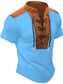 Men's Plus Size Lace Up Short Sleeve Polo nicholesgifts