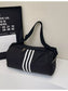 Striped Adjustable Strap Duffel Bag nicholesgifts