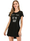 Graphic Round Neck Short Sleeve Lounge Dress nicholesgifts