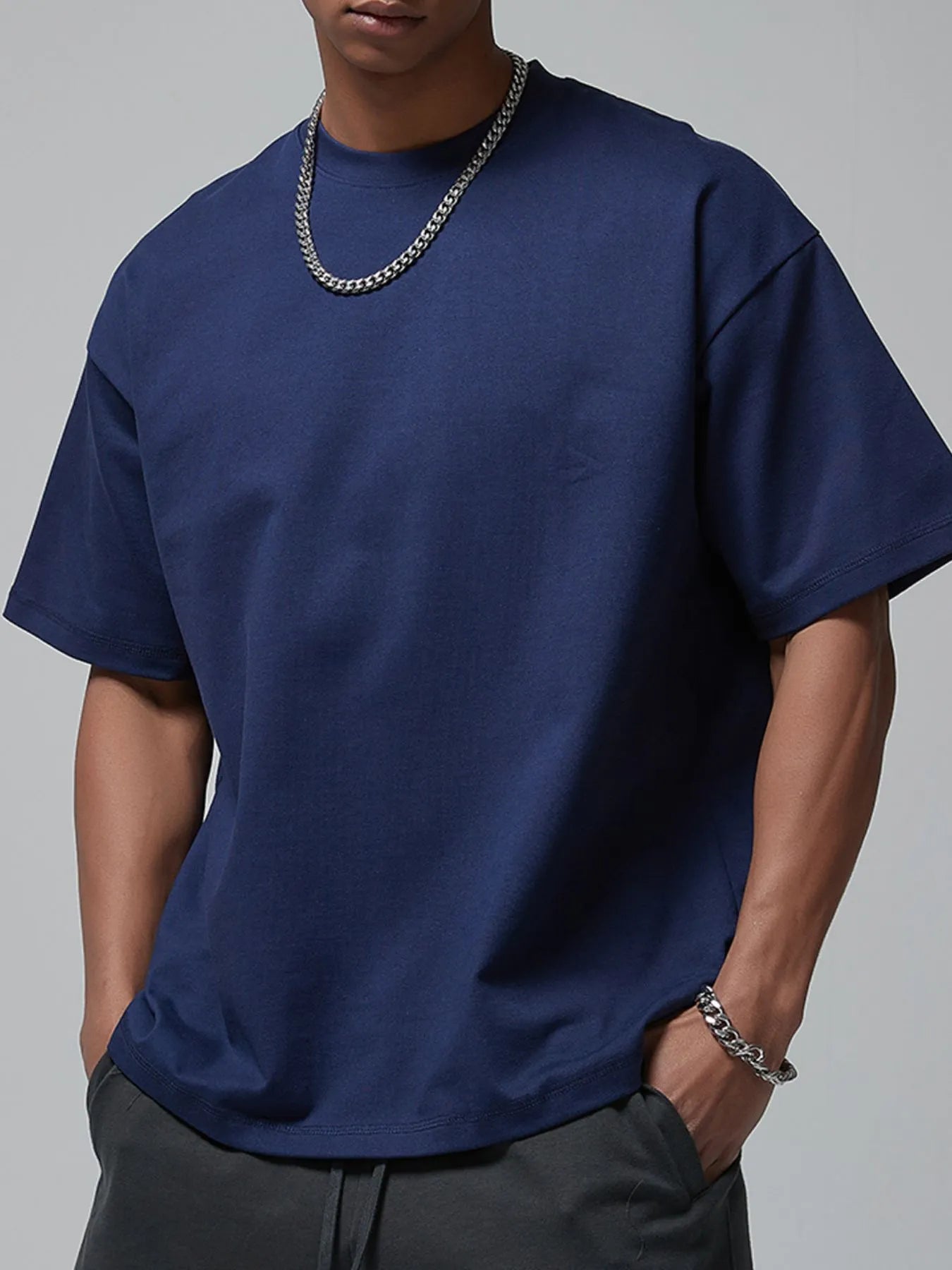 Men's Round Neck Drop Shoulder T-Shirt NicholesGifts
