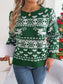 Christmas Element Round Neck Long Sleeve Sweater nicholesgifts