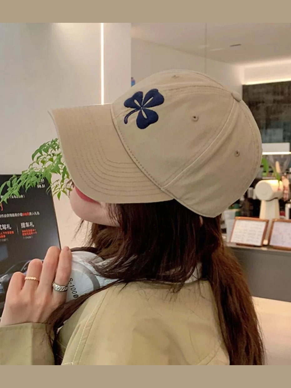 Clover Embroidered Baseball Cap Trendsi