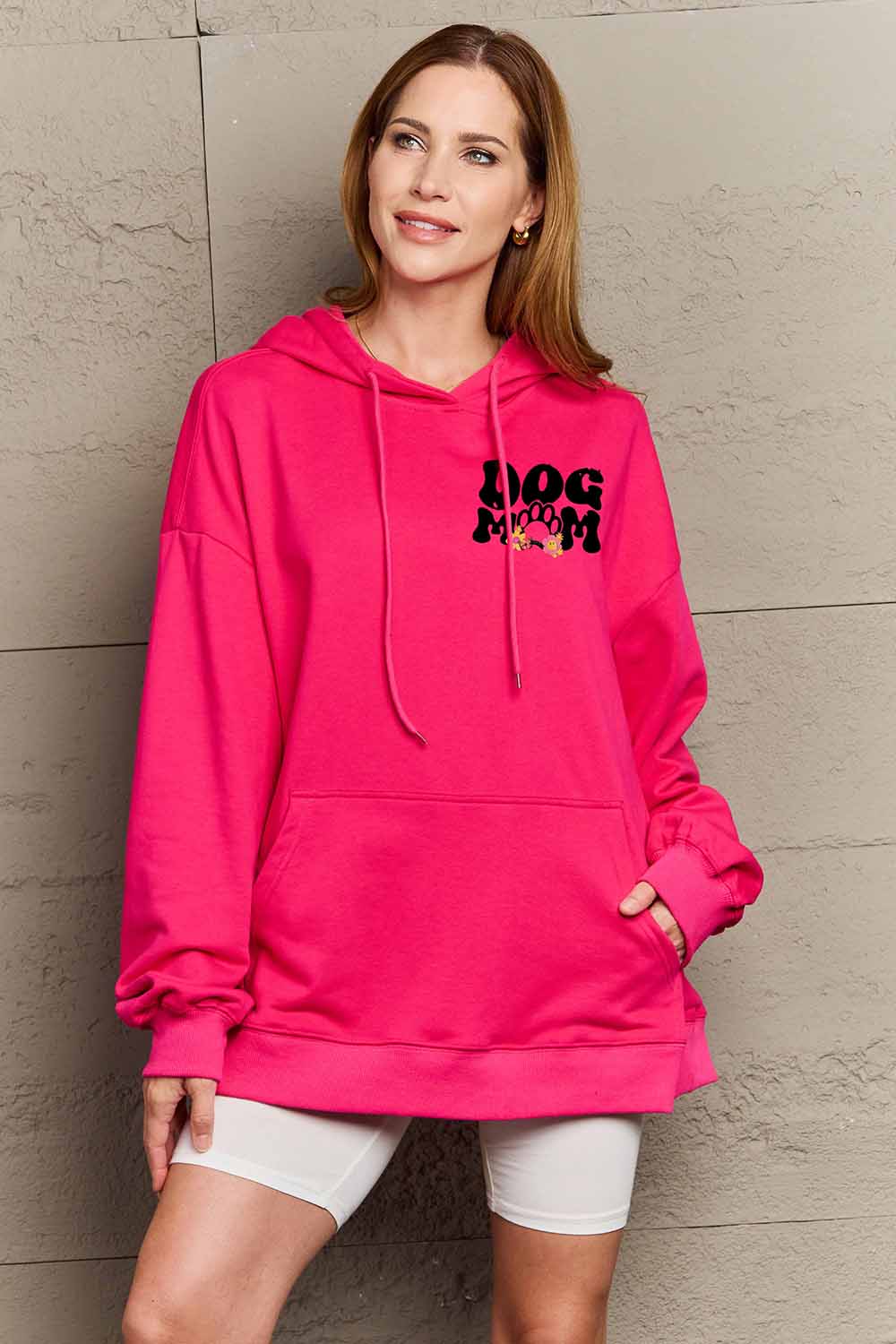 Simply Love Simply Love Full Size DOG MOM Graphic Hoodie nicholesgifts