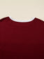 Flower Patched Round Neck Long Sleeve Top nicholesgifts
