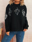 Sequined Diamond Pattern Oversized Sweater nicholesgifts