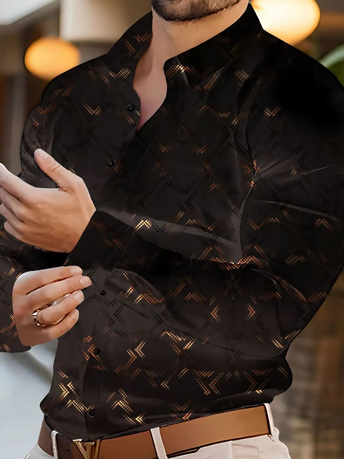 Men's Full Size Button Up Long Sleeve Shirt Plus Size NicholesGifts