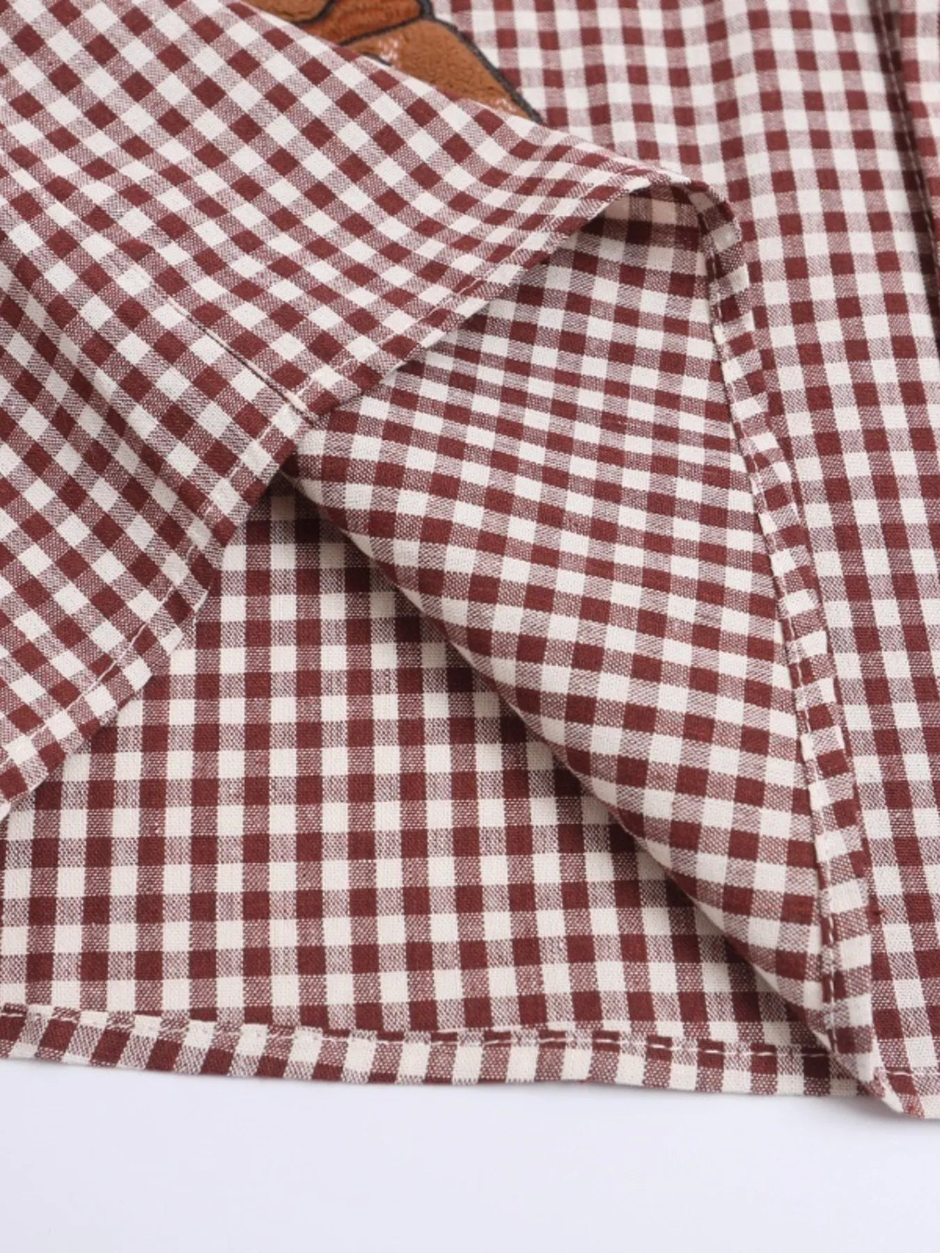 Men's Dog Patches Gingham Check Shirt NicholesGifts