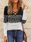 Crisscross Color Block Long Sleeve T-Shirt nicholesgifts