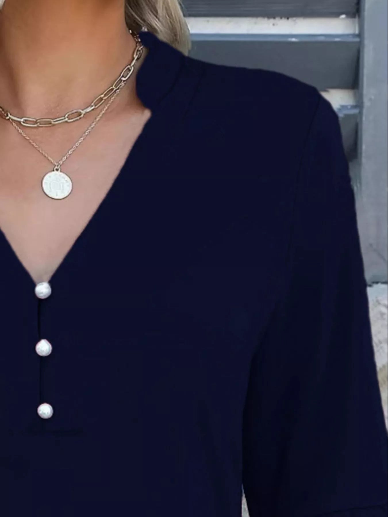 Full Size Notched Flounce Sleeve Blouse Plus Size Trendsi