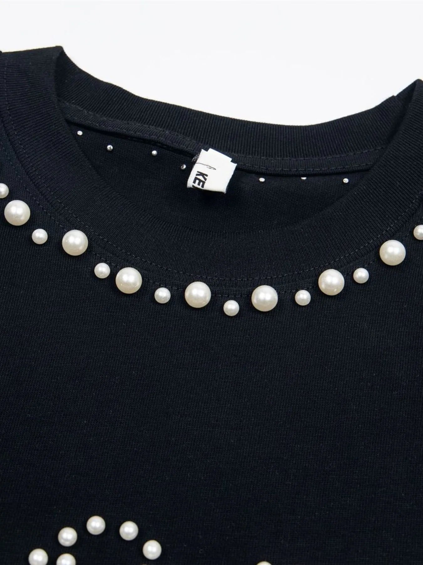 Men's Pearl Detail Round Neck T-Shirt NicholesGifts
