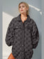 Women Double Take Button Up Fuzzy Checkered Shacket nicholesgifts