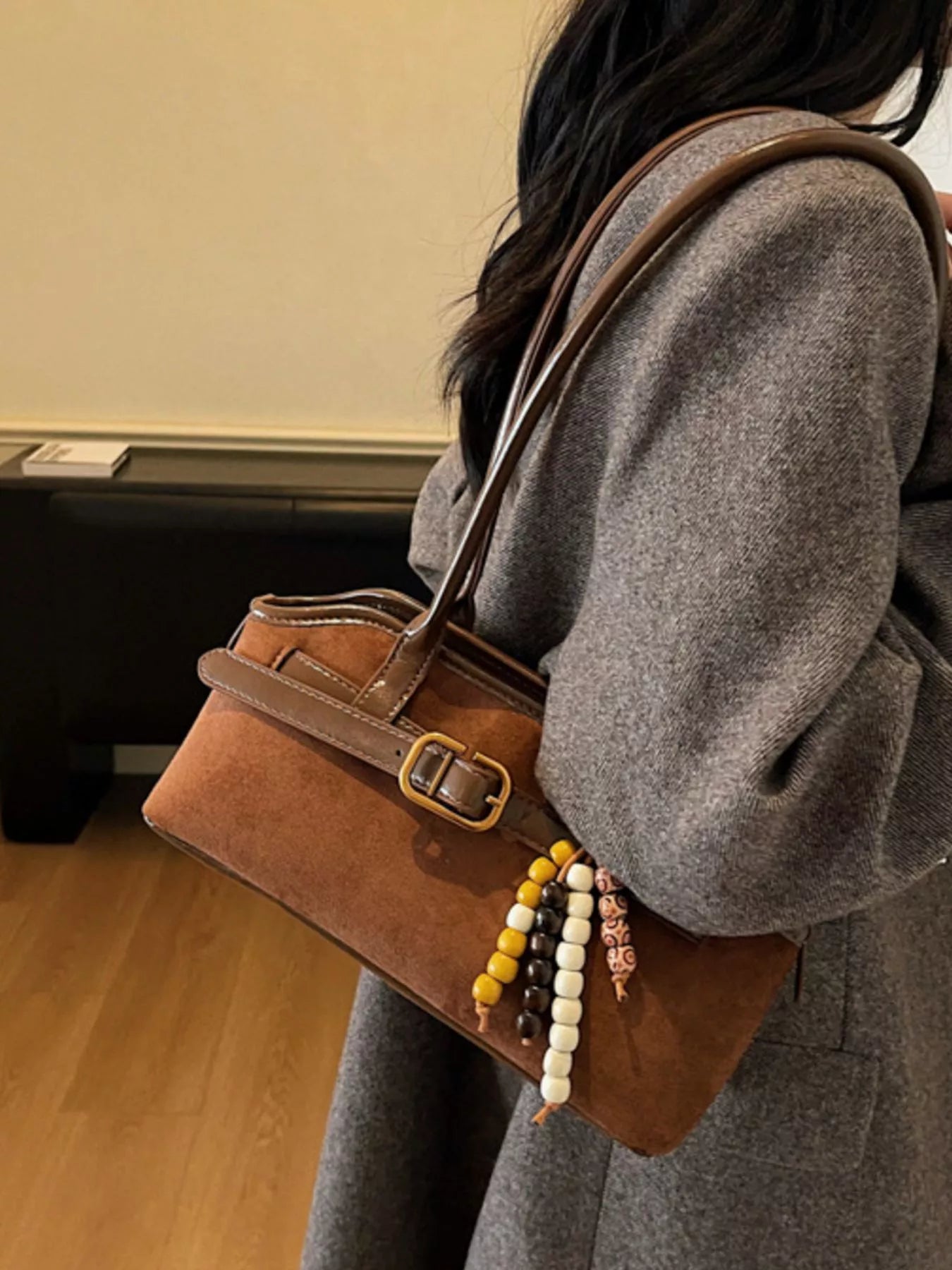 Buckle Decor Shoulder Bag nicholesgifts