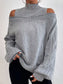 Women Cold Shoulder Turtleneck Sweater nicholesgifts