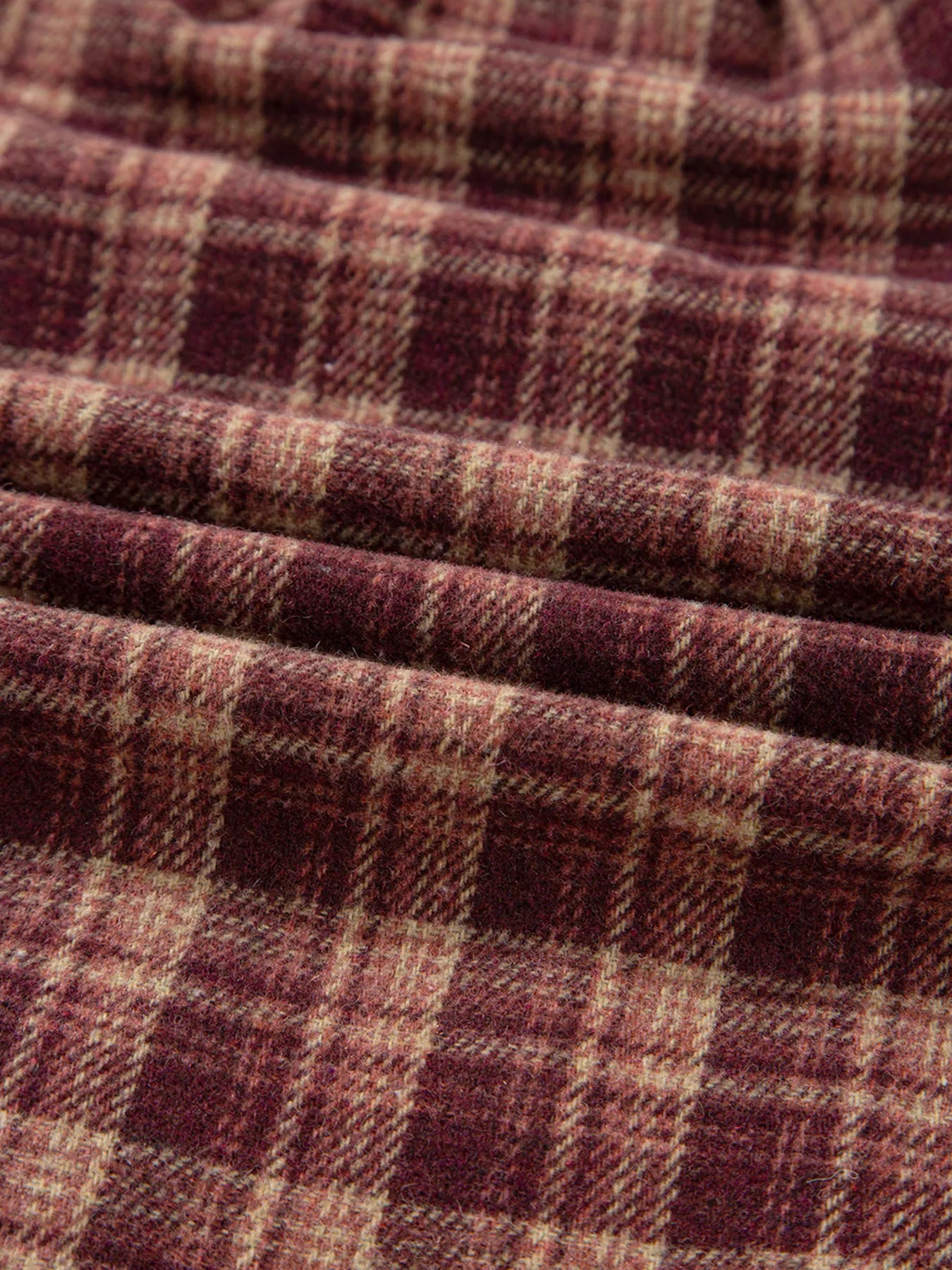 Plaid Patchwork Drop Shoulder Sweatshirt Trendsi