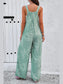 Devine Printed Wide Strap Jumpsuit with Pockets nicholesgifts