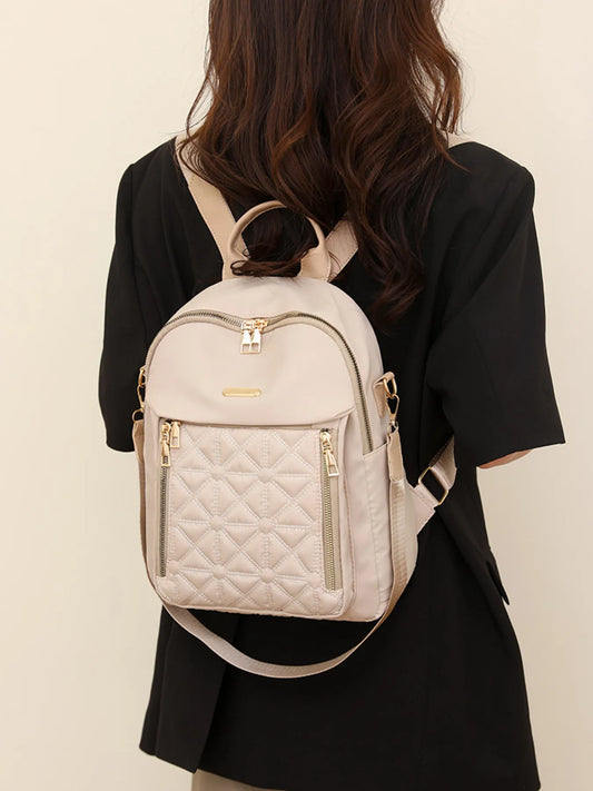 Quilted Oxford Cloth Backpack Bag nicholesgifts